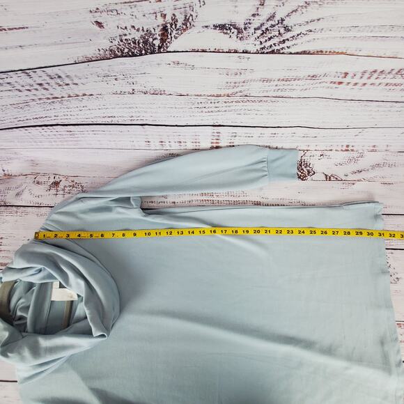 adyp Baby Blue Cowl Neck Sweater Dress Butter Soft Whimsy Fairy A-line Oversized - Picture 10 of 12